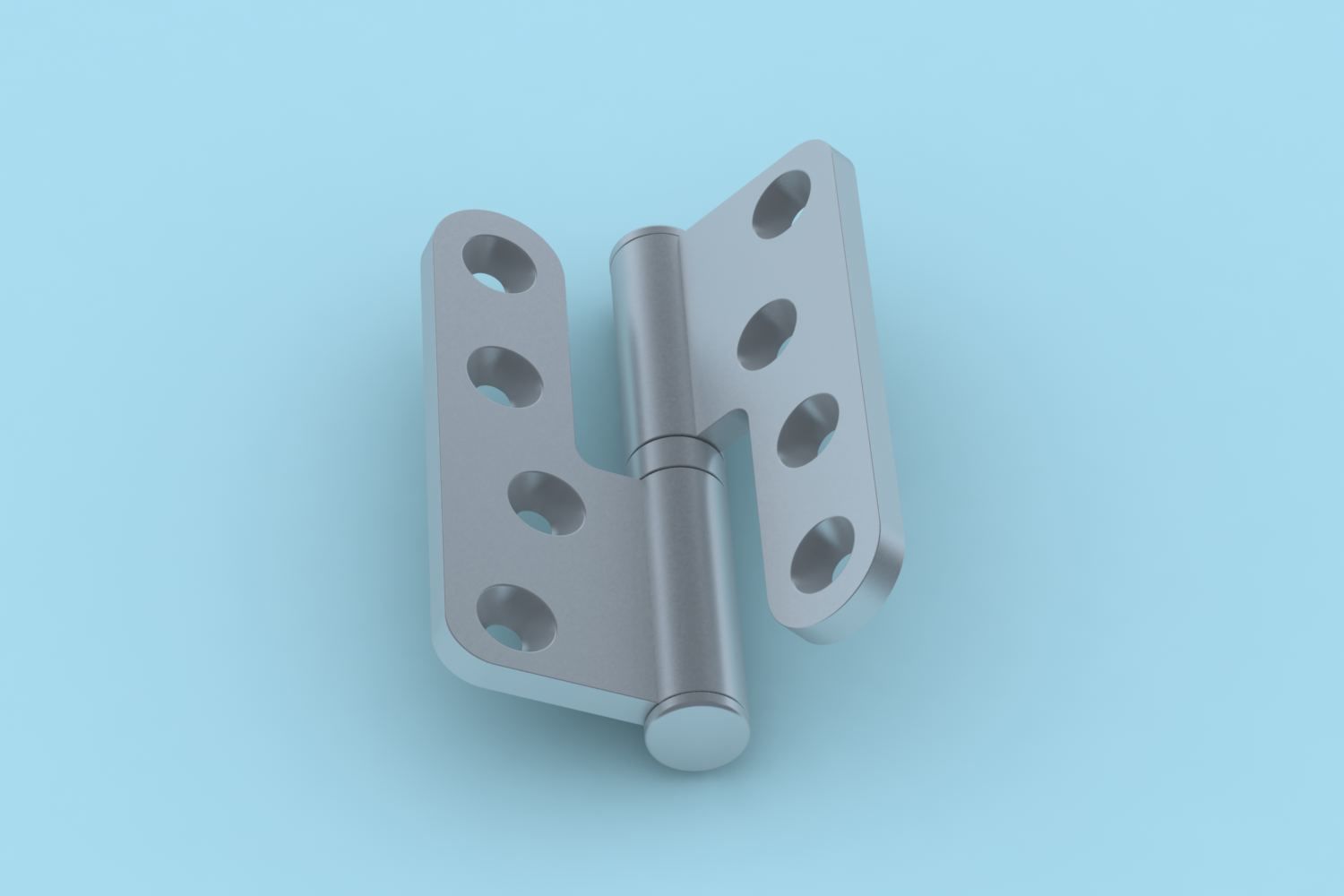 Door Hinge 3D model_1