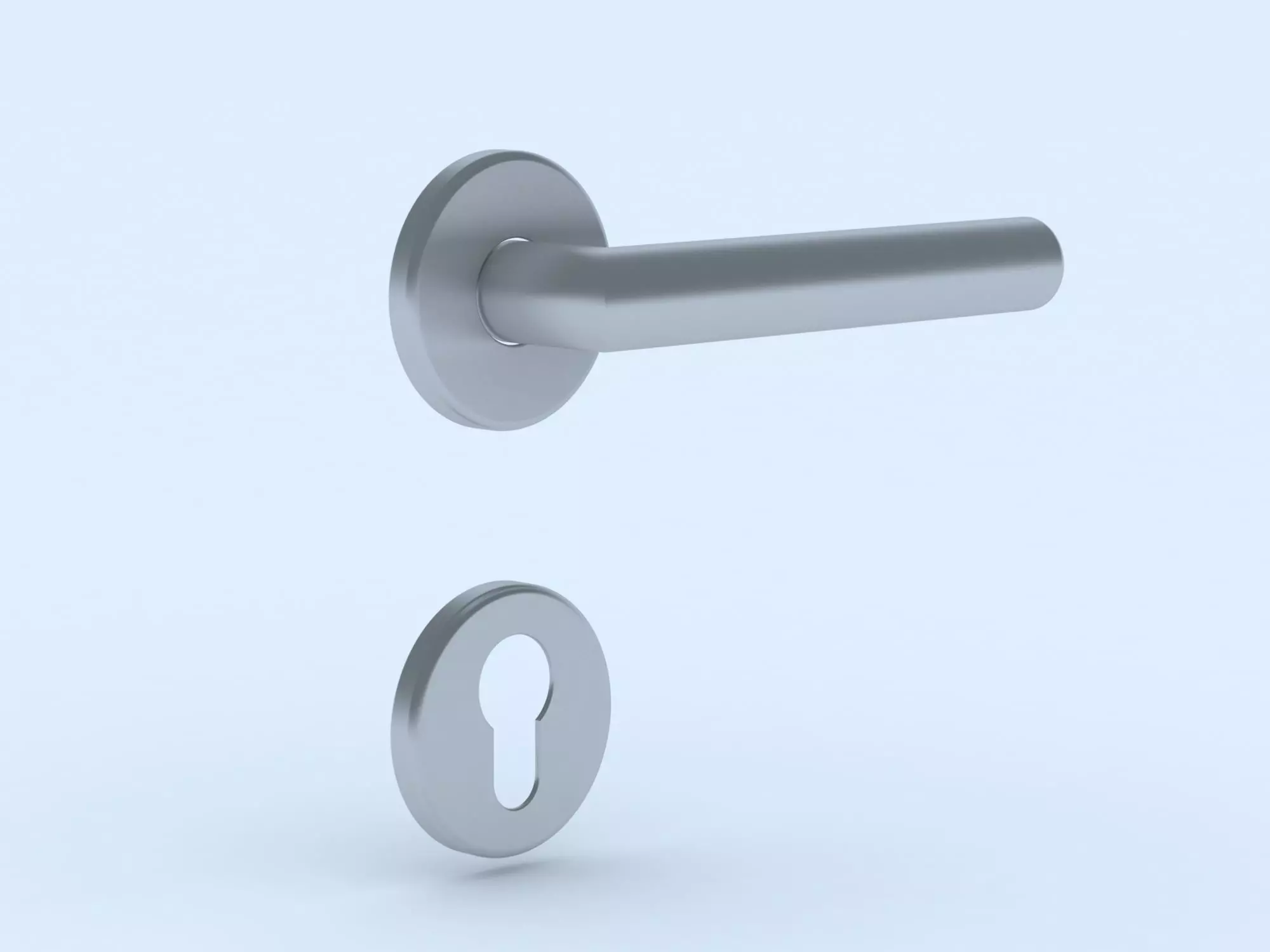 Door handle 3D model_0
