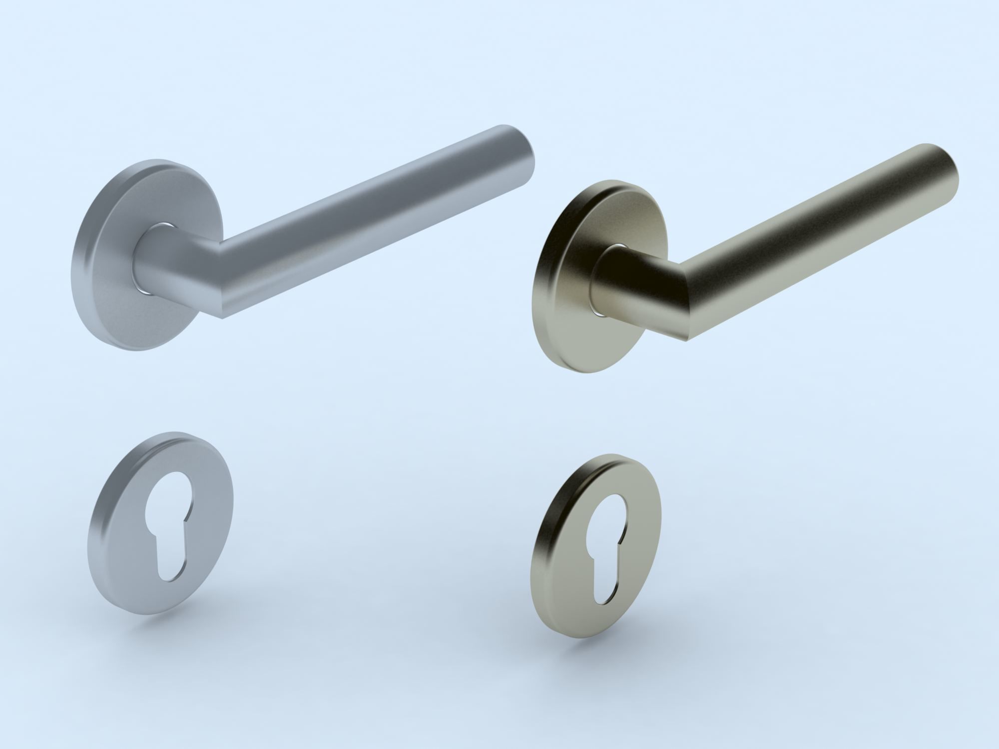 Door handle 3D model_3