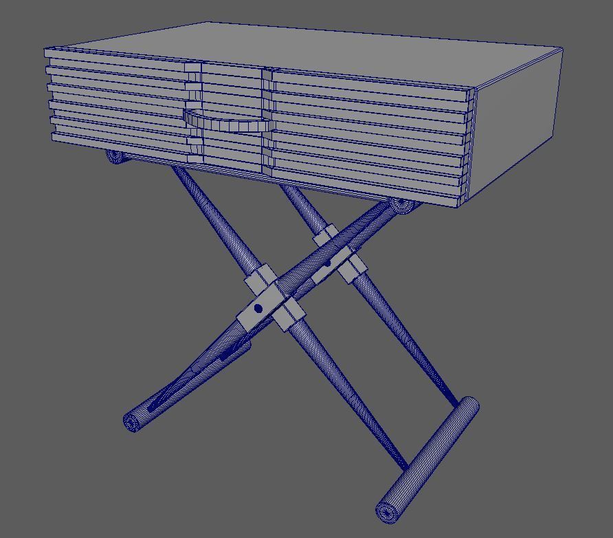 HIRA SIDE TABLE Black Nightstand 3D model_4