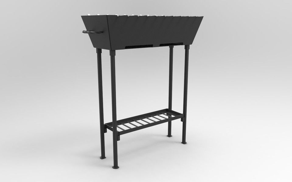Brazier for 10 skewers 3D model_1