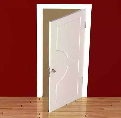 Door-1 open door on wall