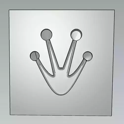 MakeIT Alien Foot Print Mold 3D Model With Top Frame 3D model