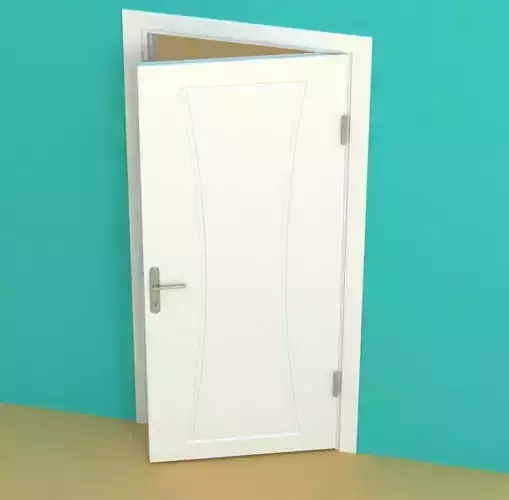 Door-3 door open on wall
