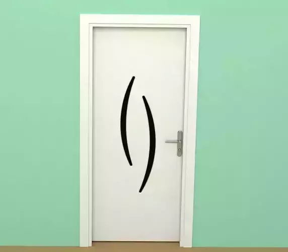 Door-6 door with eye drawn 3D model