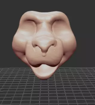 FELINE FURSUIT HEAD TOONY -removeable noes- 3D print model_0