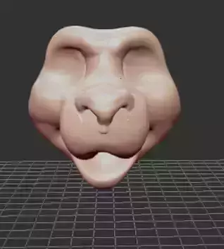 FELINE FURSUIT HEAD TOONY -removeable noes-