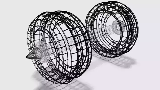 Barbel Lowpoly set of dumbbells