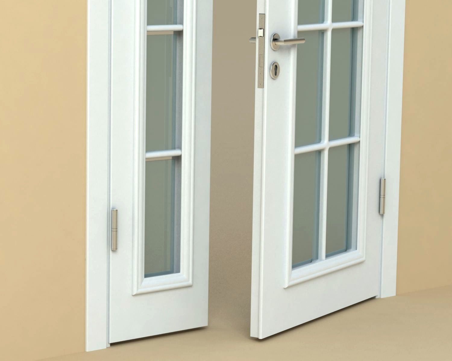 Door-11 door with glass on side 3D model_3