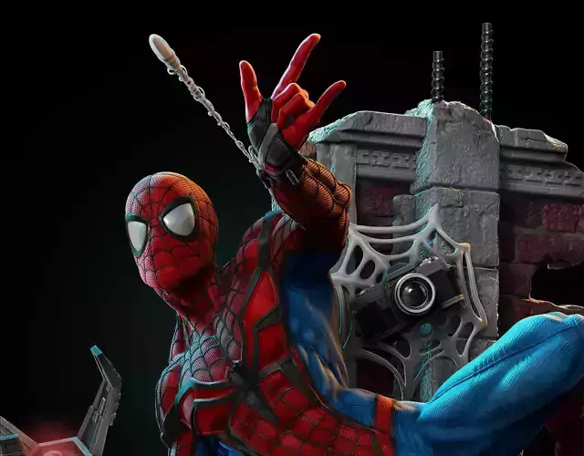 SpiderMan Statue 3D print model