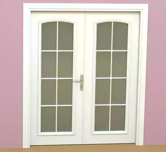 Door-12 french doors with frame and glass