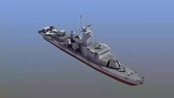 Goteborg Class Missile Boat Low-poly 3D model