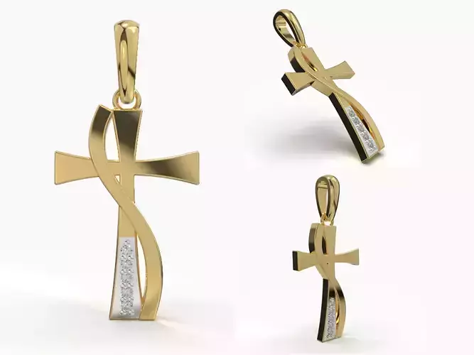 JESUS CROSS DIAMOND PENDANT
