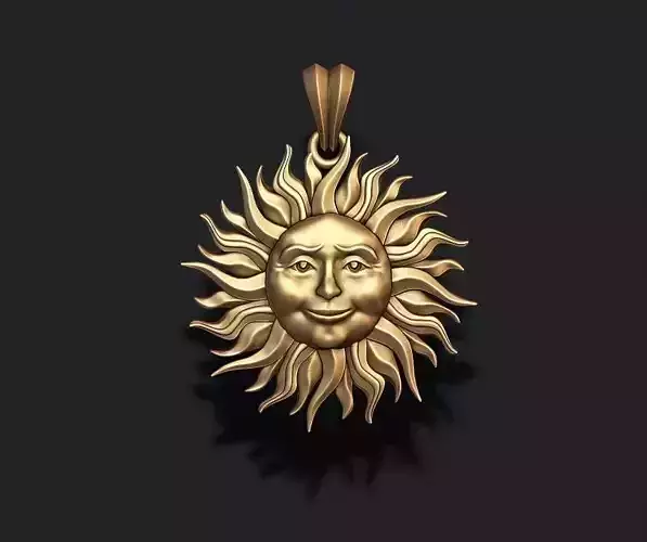 Sun pendant 3D print model