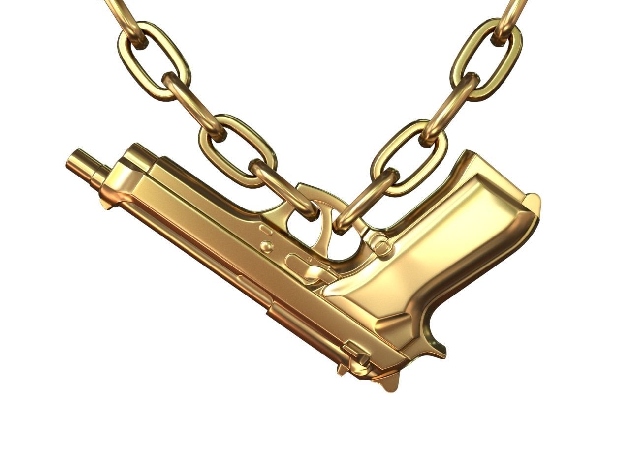 Beretta 92 pendant 3D print model_4