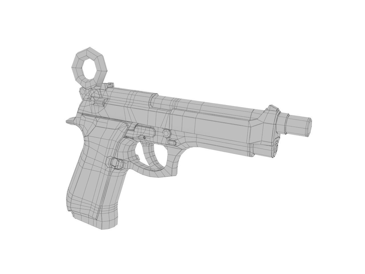 Beretta 92 pendant 3D print model_8