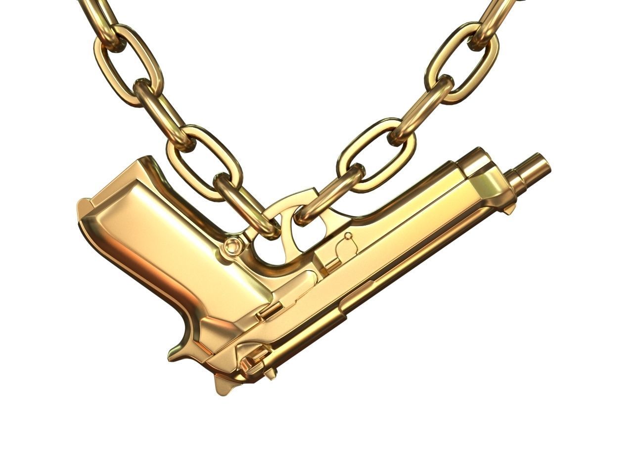 Beretta 92 pendant 3D print model_5