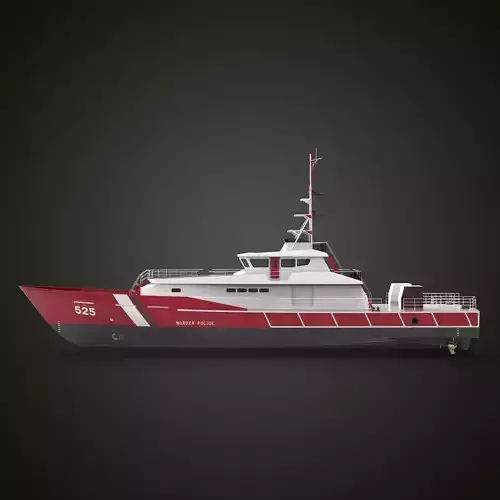 Fast Patrol Boat 30 Meters Low-poly 3D model