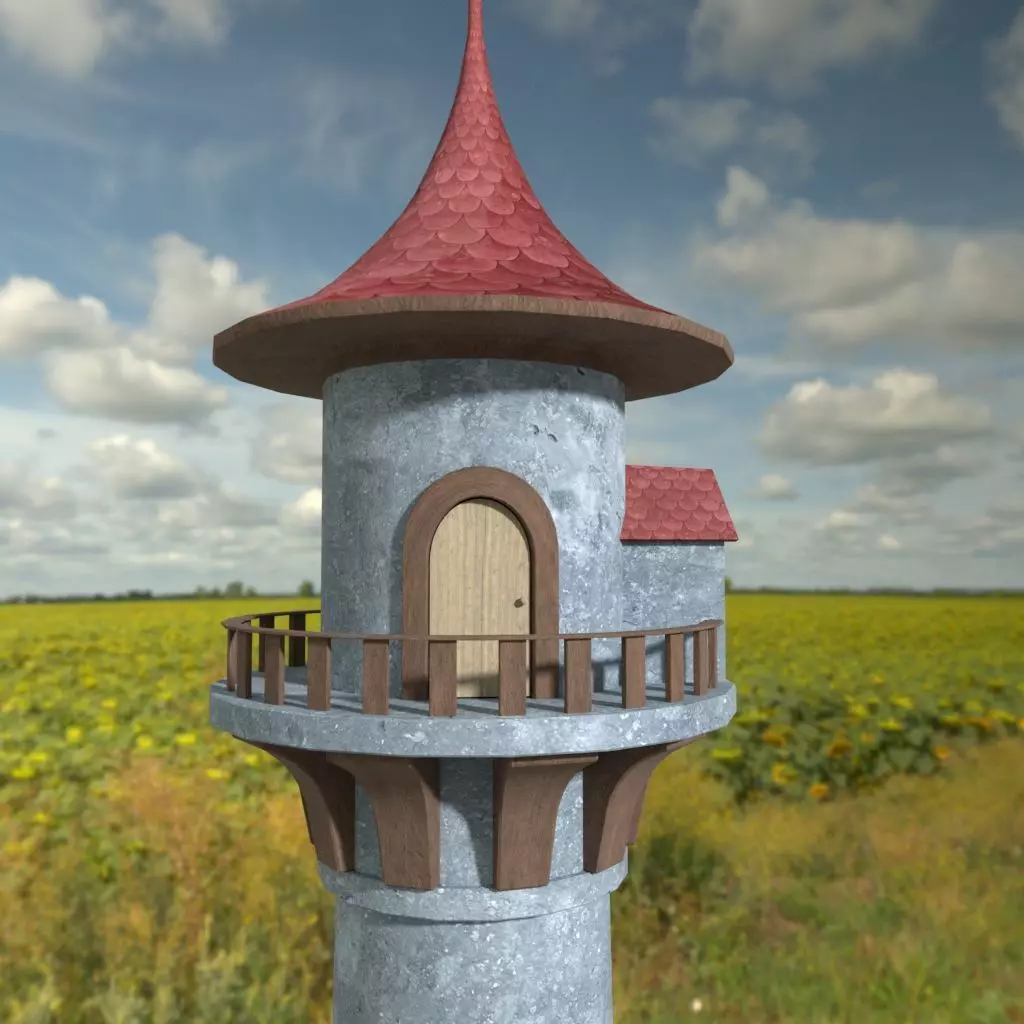Fairy Tower Free low-poly 3D model