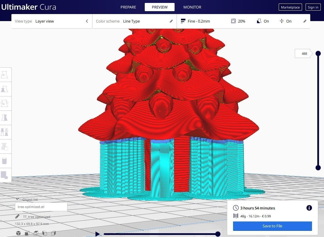 Christmas tree  3D print model_1