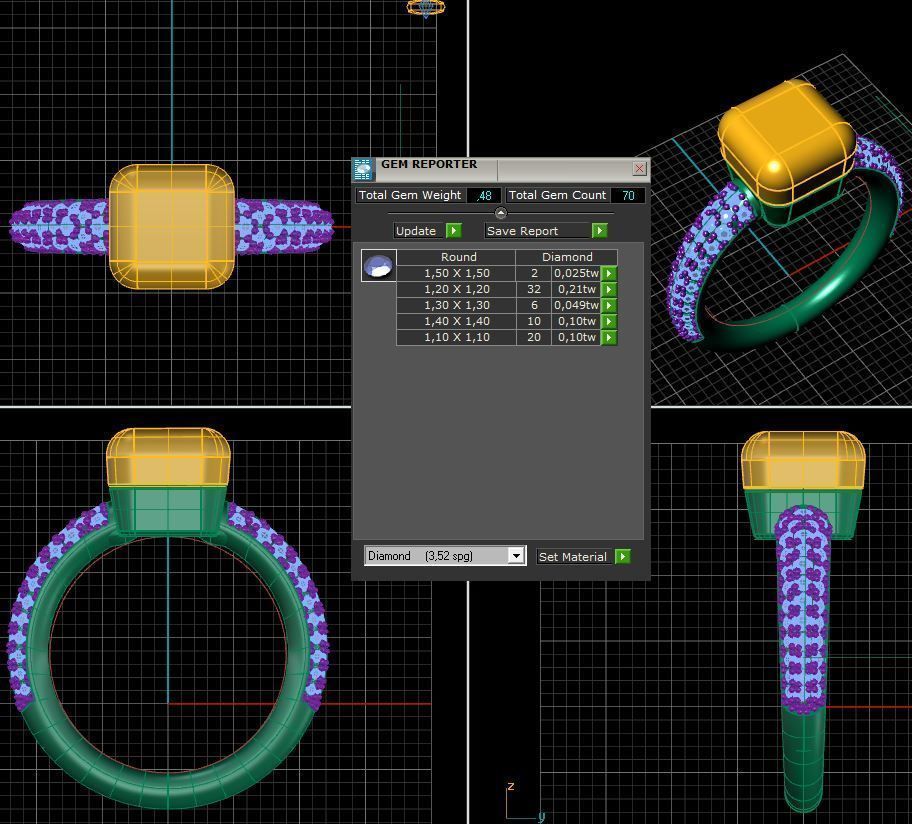 color ring pomellato  like 3D model_4