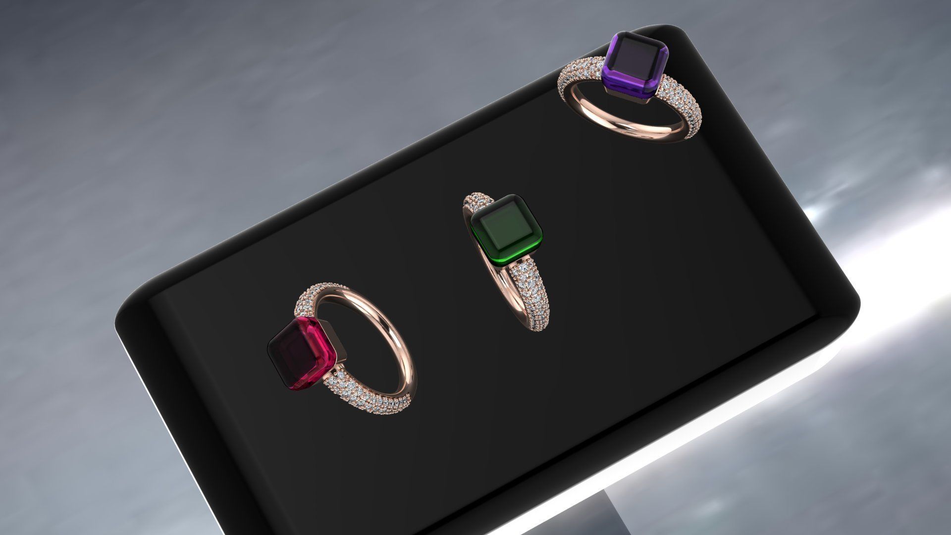 color ring pomellato  like 3D model_7