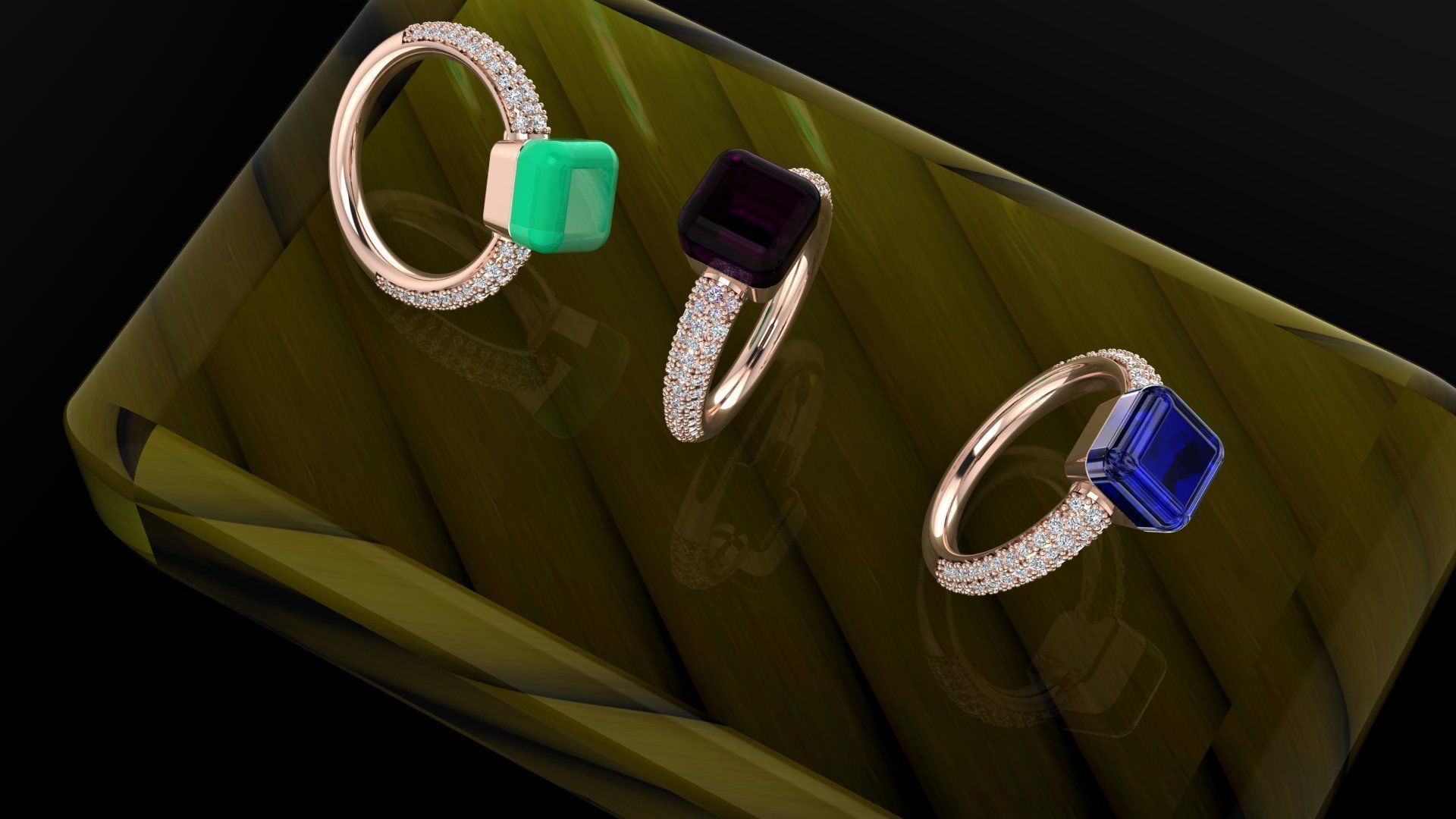 color ring pomellato  like 3D model_2