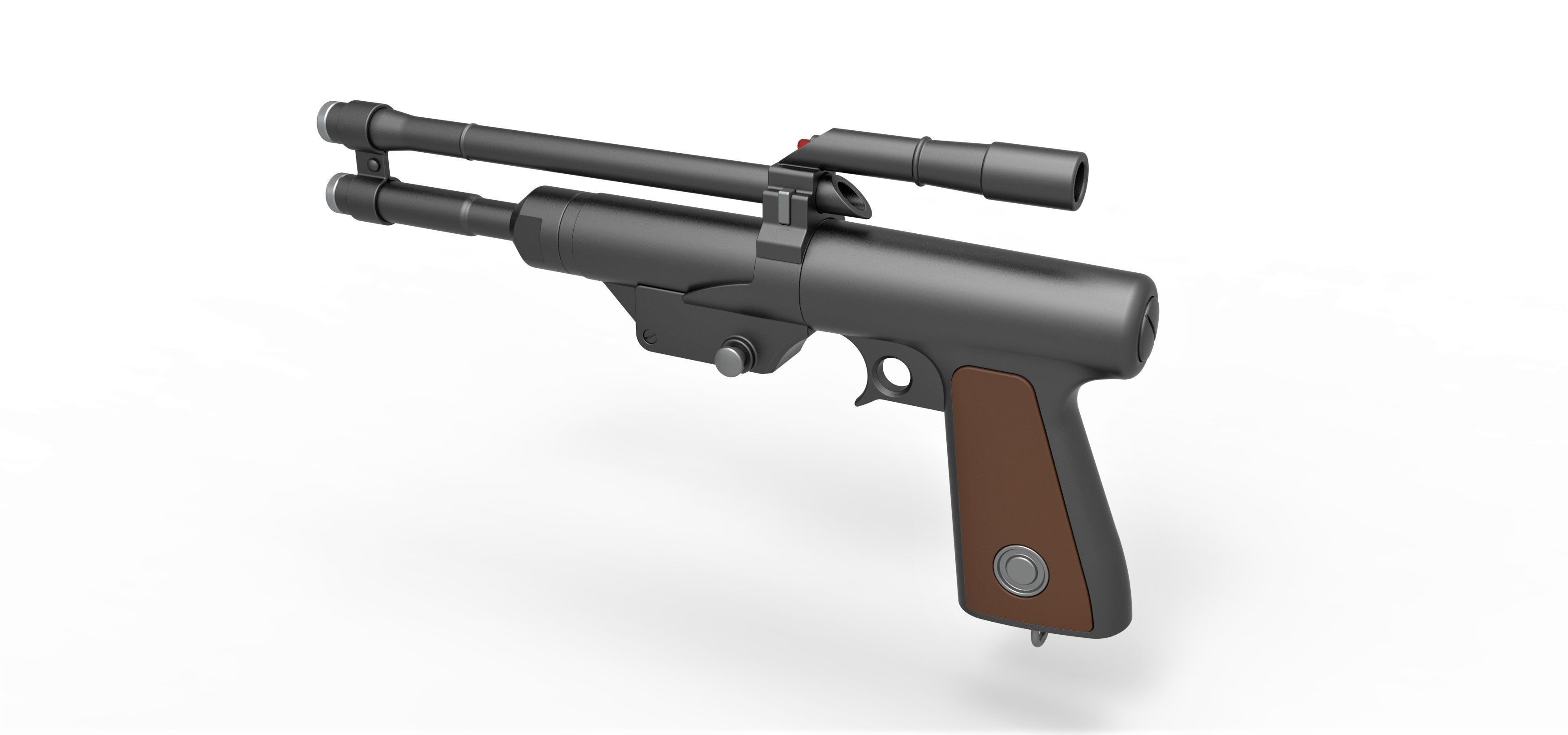 Blaster Pistol of Boba Fett from The Mandalorian TV series 3D model_9