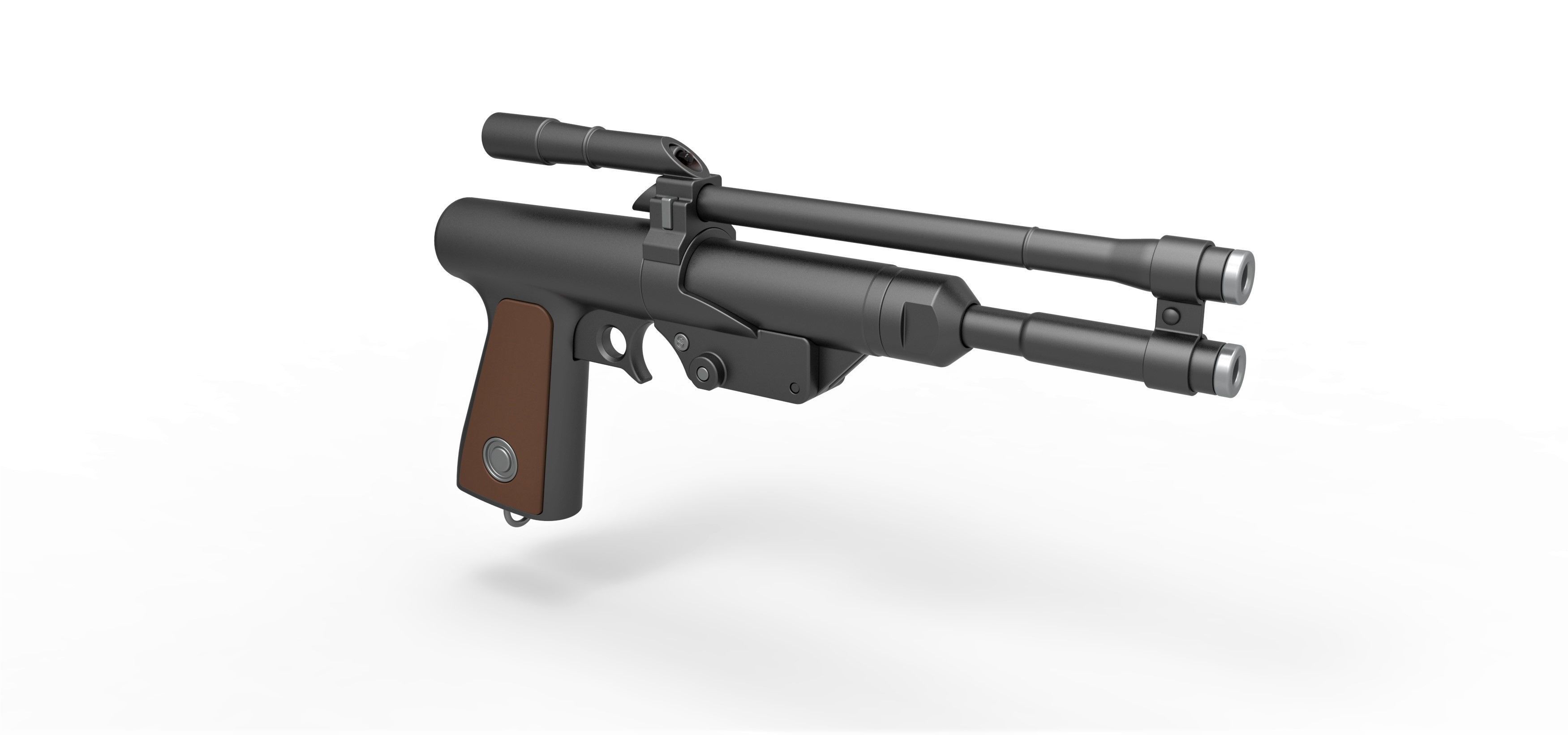 Blaster Pistol of Boba Fett from The Mandalorian TV series 3D model_14