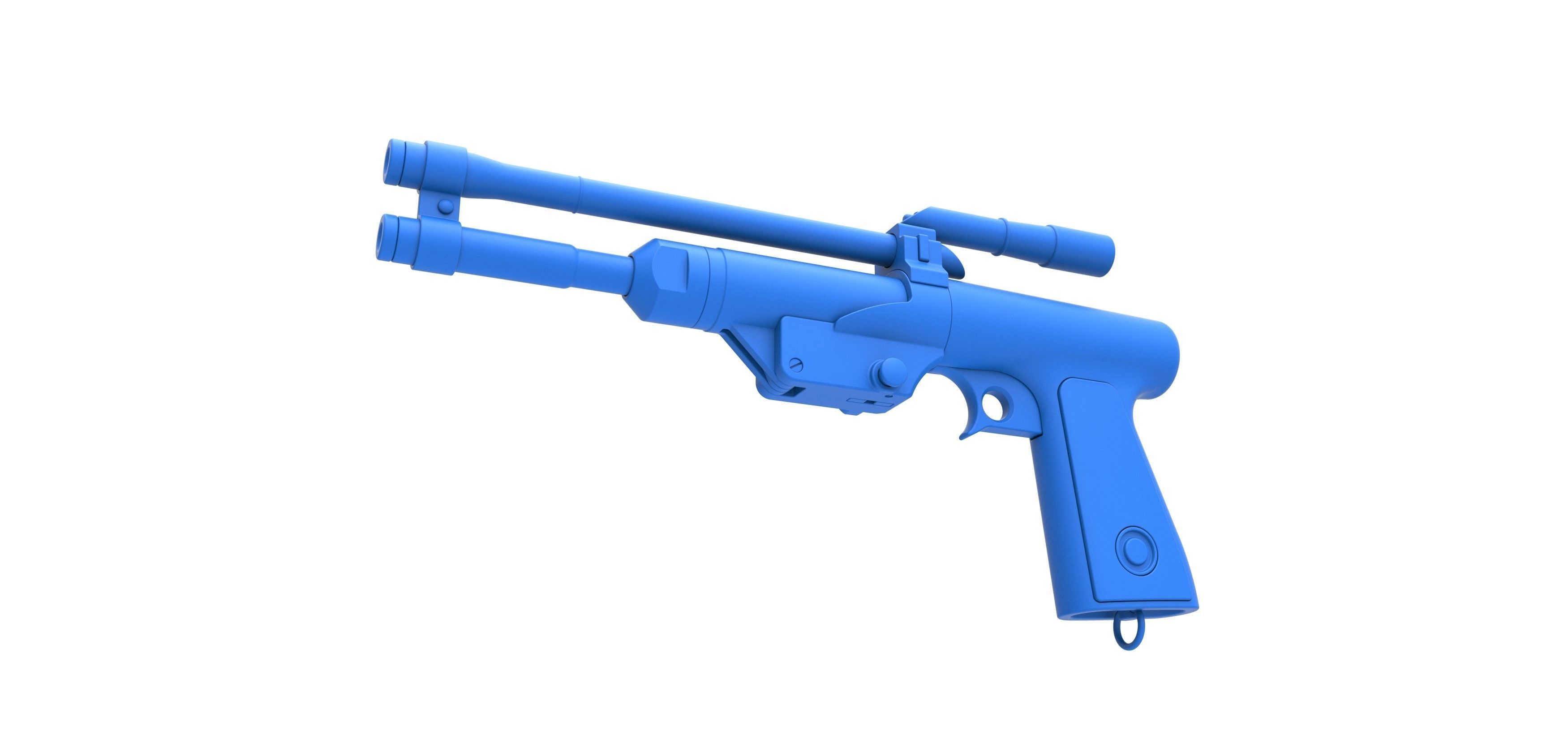 Blaster Pistol of Boba Fett from The Mandalorian TV series 3D model_16