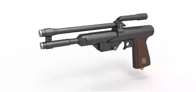Blaster Pistol of Boba Fett from The Mandalorian TV series 3D model