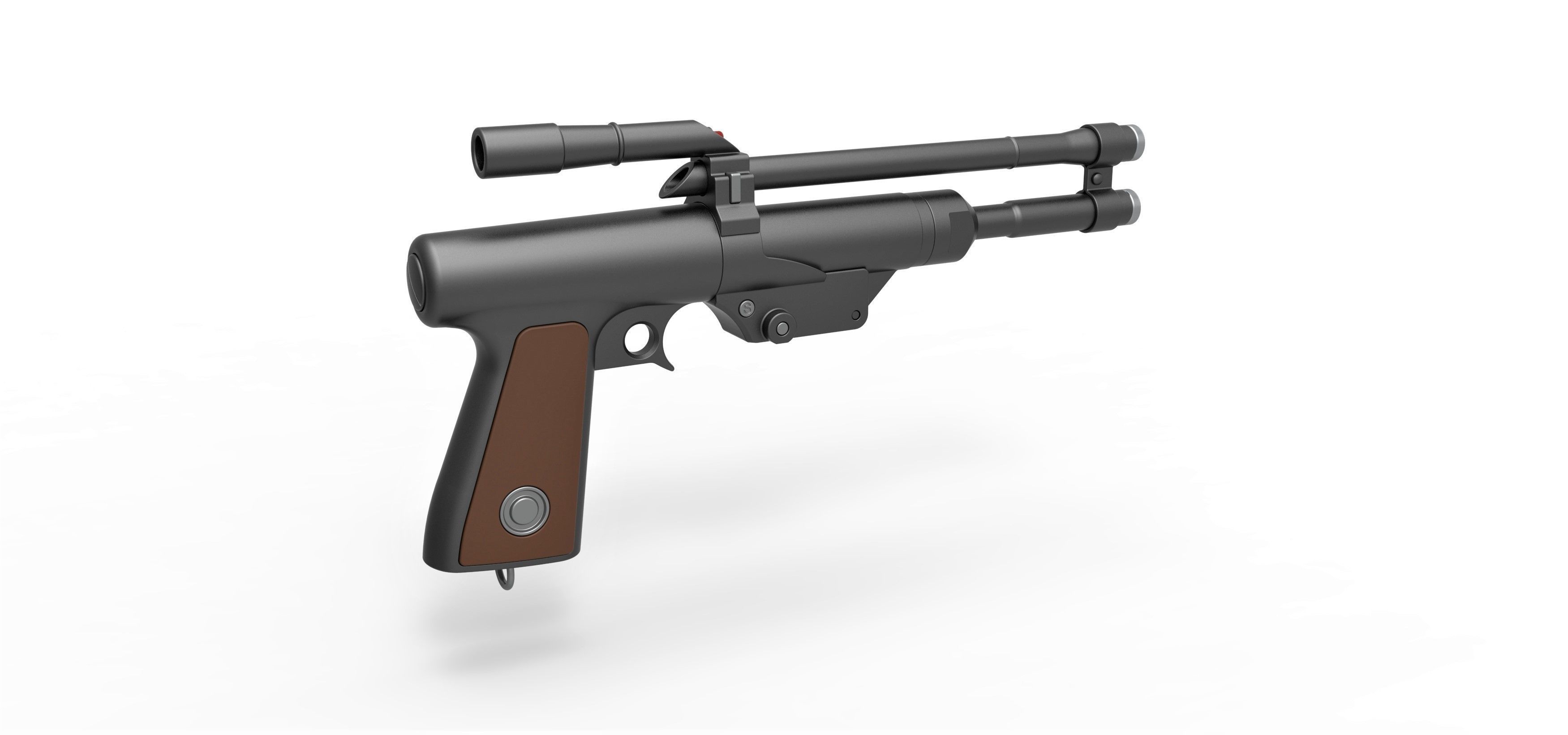 Blaster Pistol of Boba Fett from The Mandalorian TV series 3D model_12