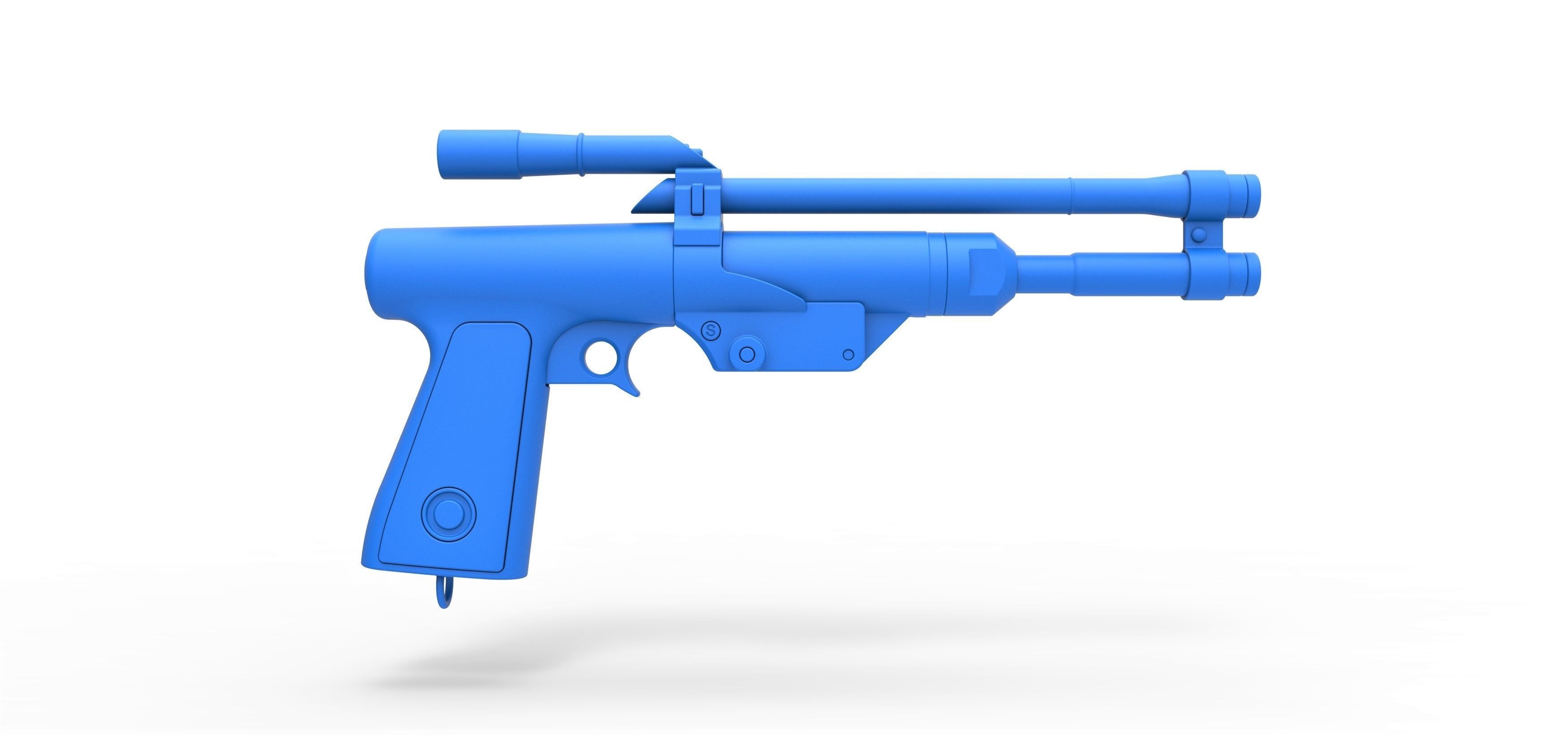 Blaster Pistol of Boba Fett from The Mandalorian TV series 3D model_21