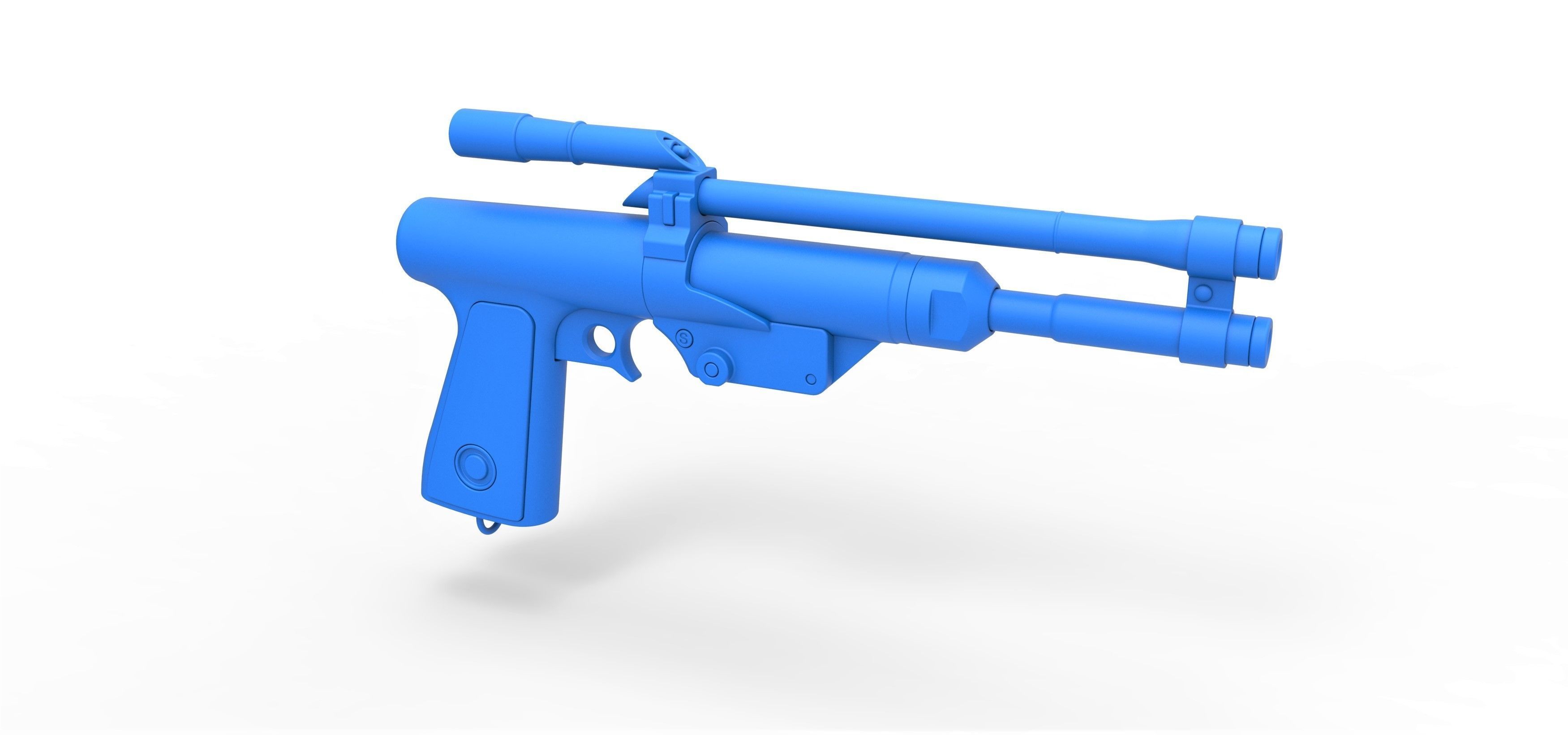 Blaster Pistol of Boba Fett from The Mandalorian TV series 3D model_22