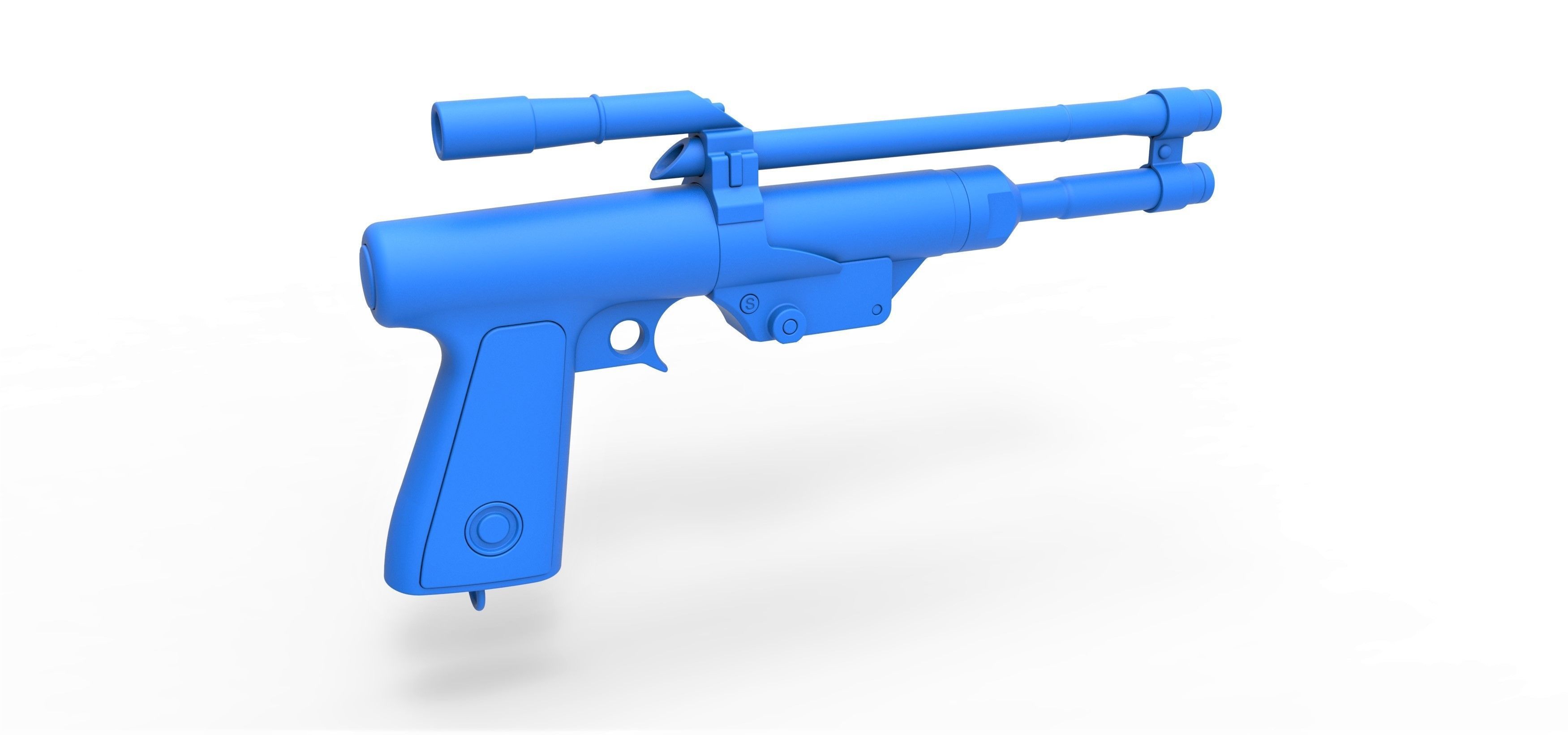 Blaster Pistol of Boba Fett from The Mandalorian TV series 3D model_20