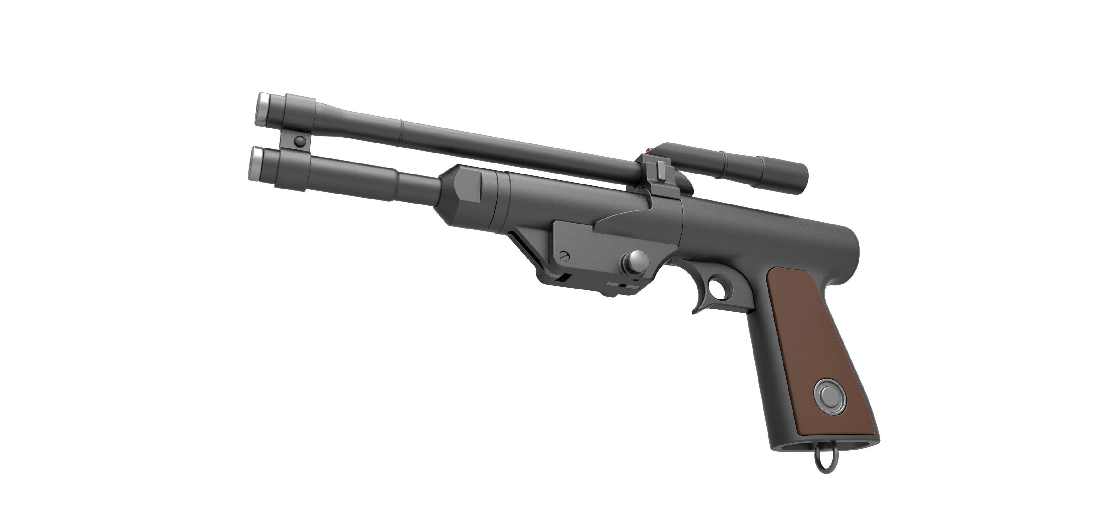 Blaster Pistol of Boba Fett from The Mandalorian TV series 3D model_2
