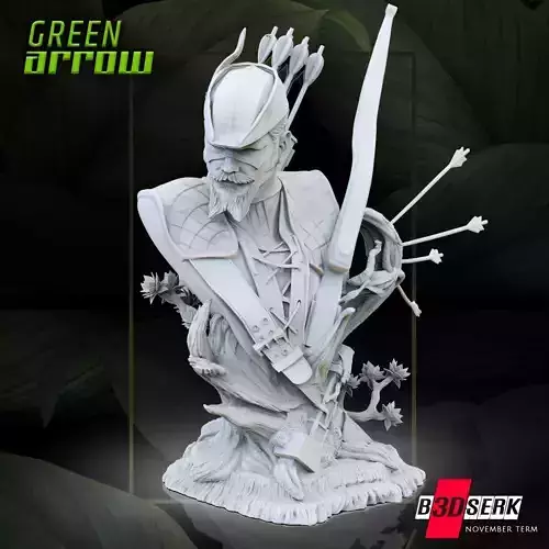 B3DSERK DC comics Green Arrow 3d Bust STL 3D print model