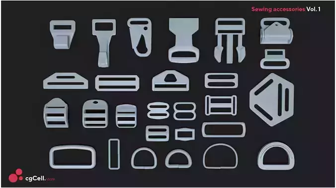 Sewing accessories Vol 01 Low-poly 3D model