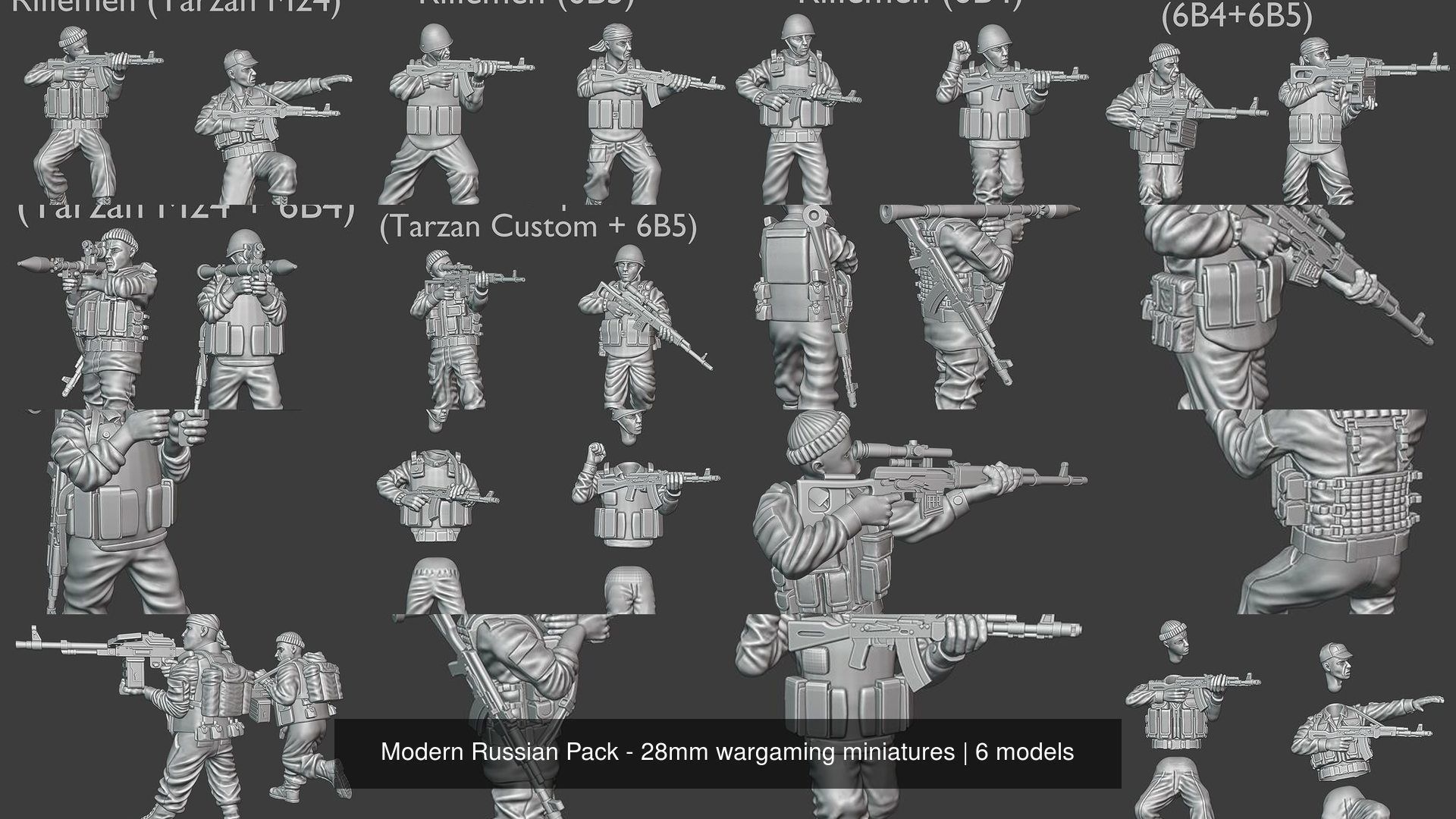 Modern Russian Pack - 28mm wargaming miniatures 3D Model Collection_1