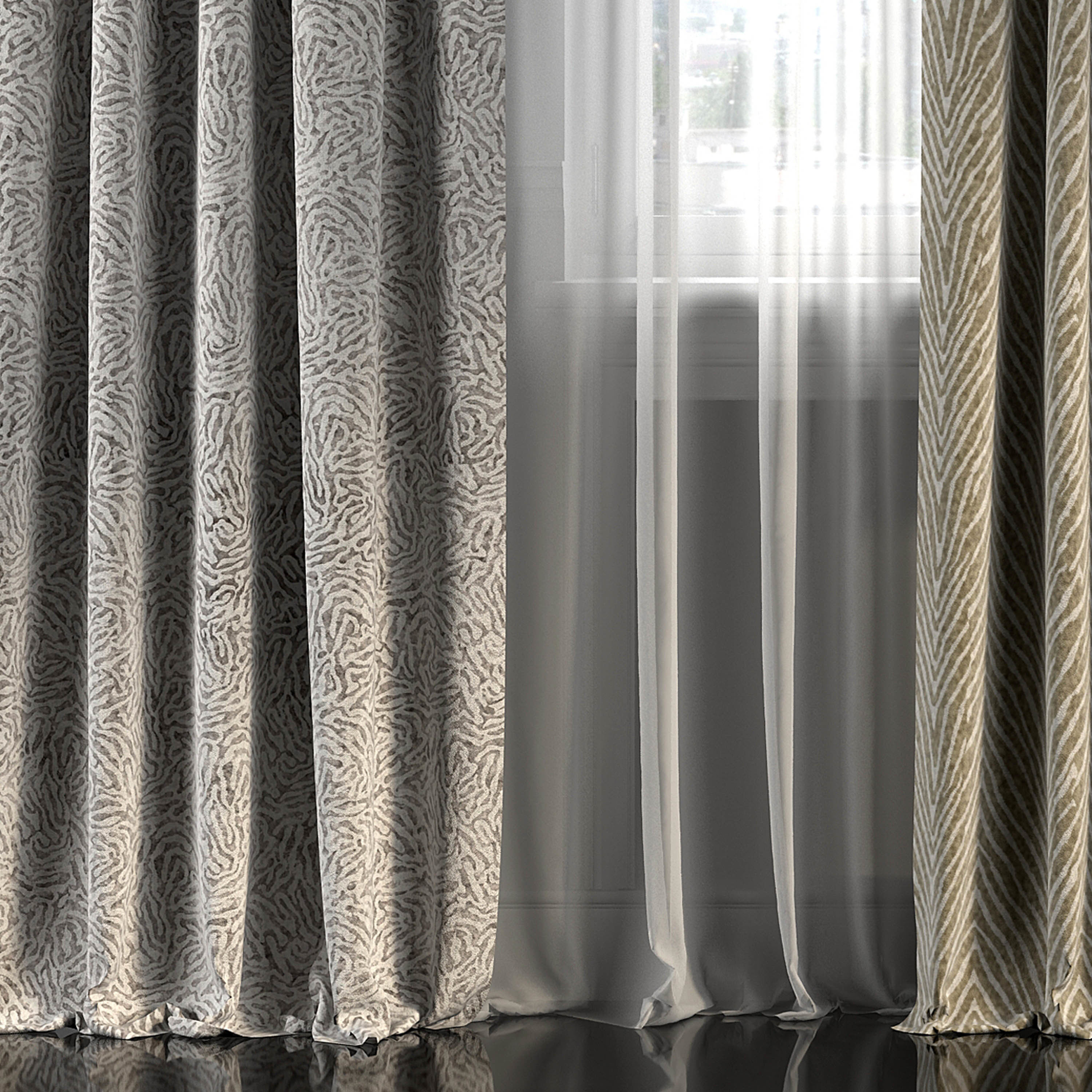Curtain Set 276 3D model_2