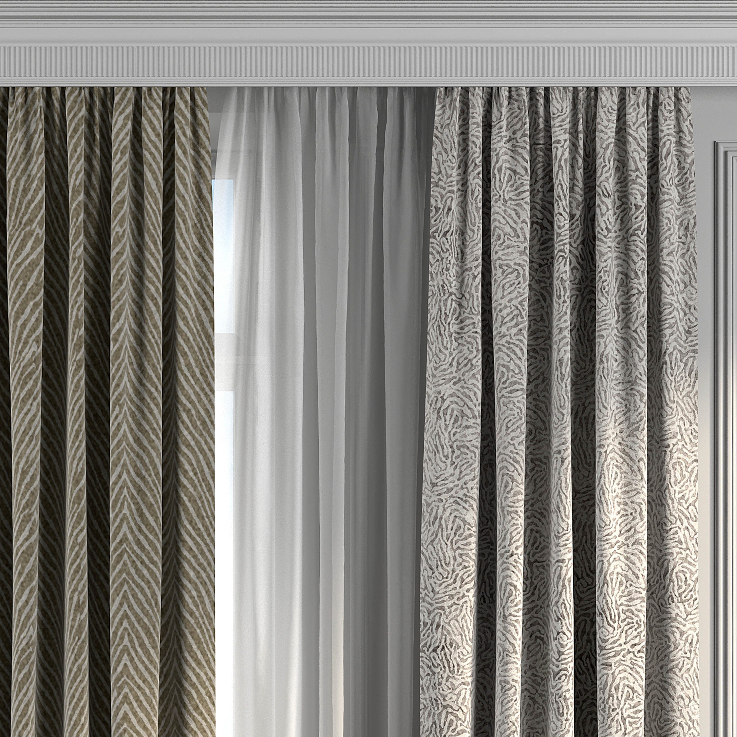 Curtain Set 276 3D model_1