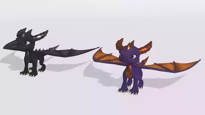 Spyro the Dragon Skylander Academy Model Low-poly 3D model