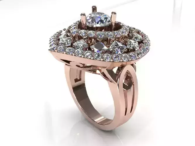 3DM Heart Diamond Ring