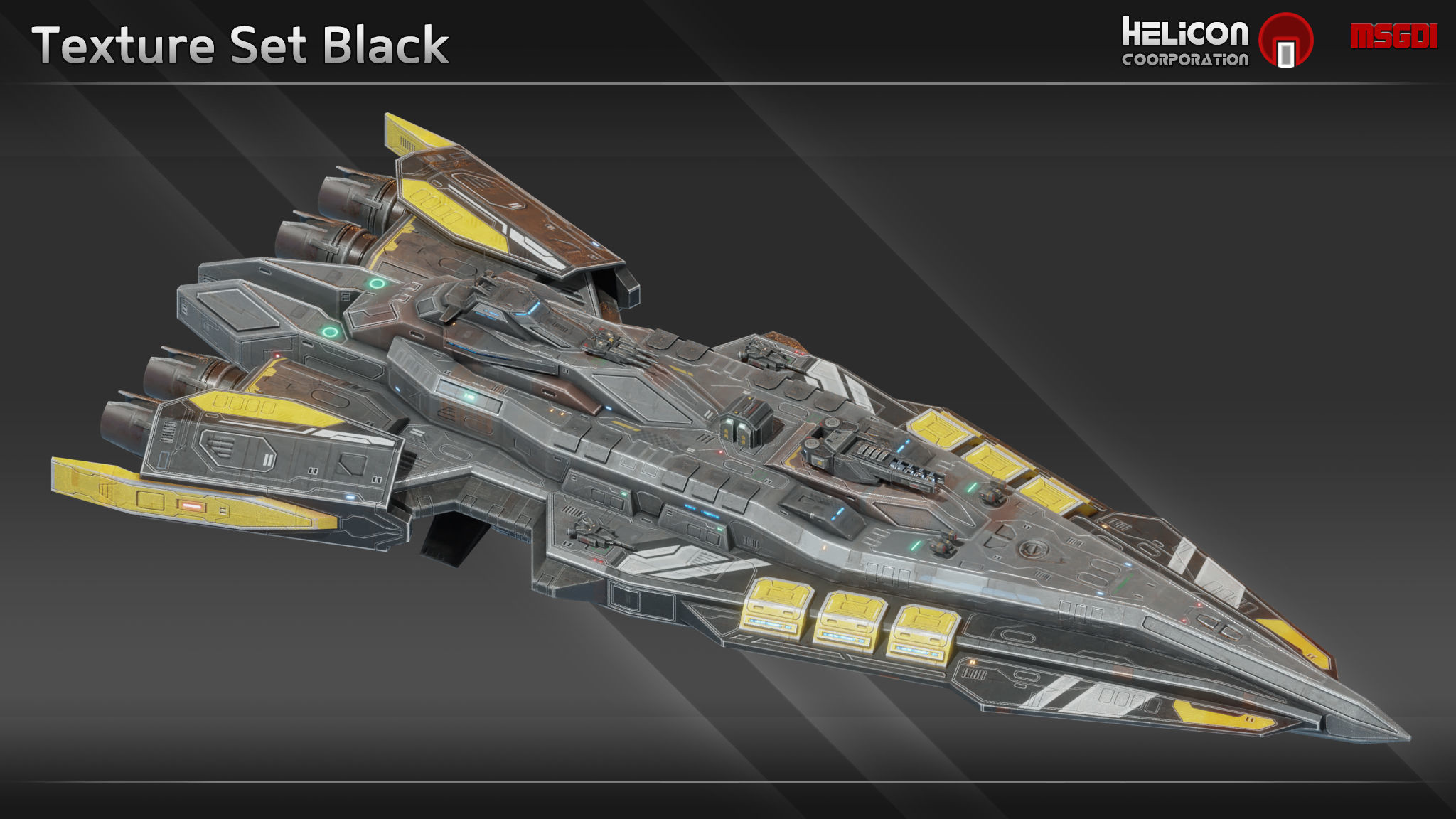 Noras Class Cruiser Low-poly 3D model_8