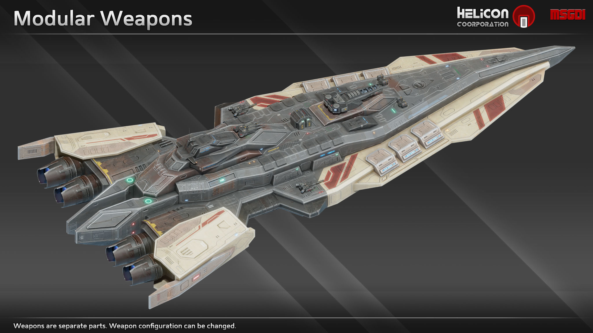 Noras Class Cruiser Low-poly 3D model_5