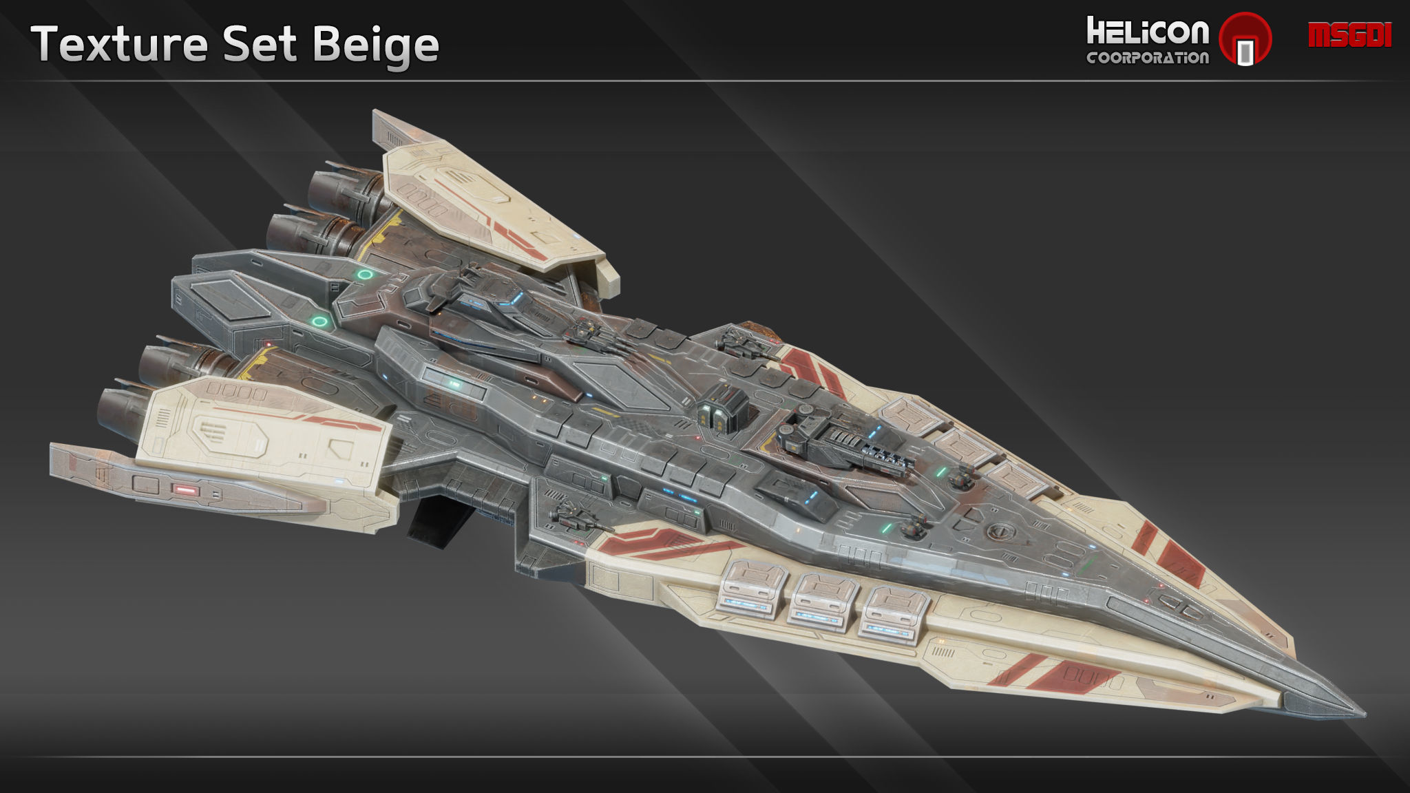 Noras Class Cruiser Low-poly 3D model_7