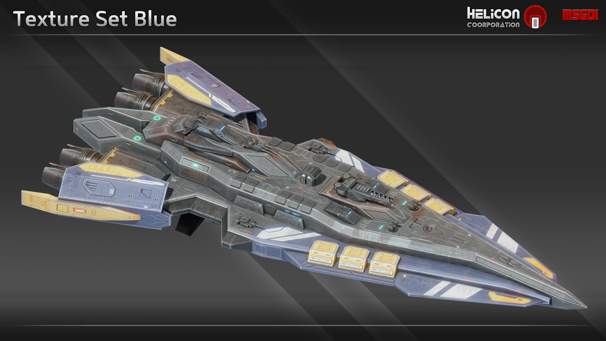 Noras Class Cruiser Low-poly 3D model_9