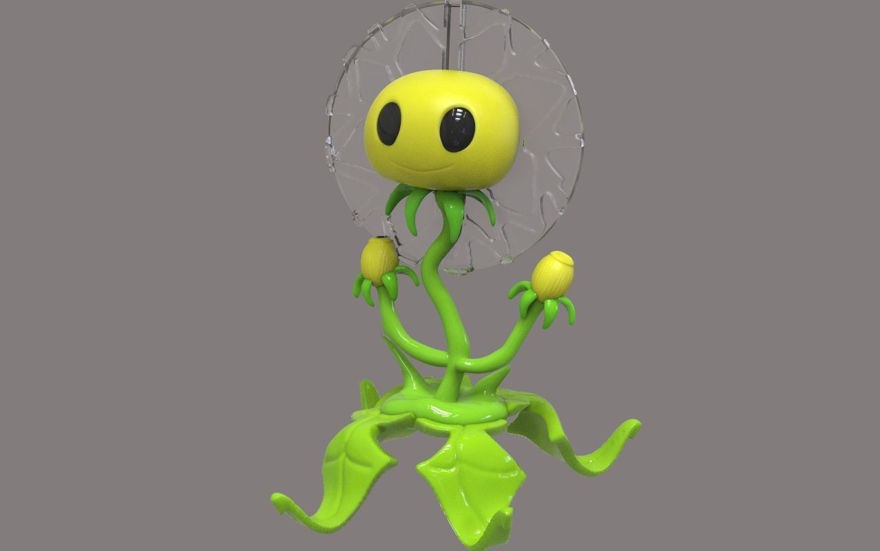 Dandelion Flower PVZ 3D print model_3