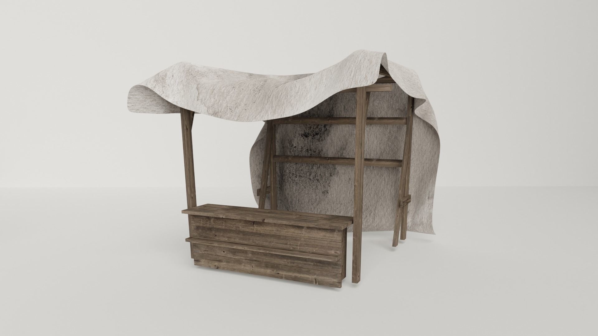 Medieval Marketplace 3D model_3