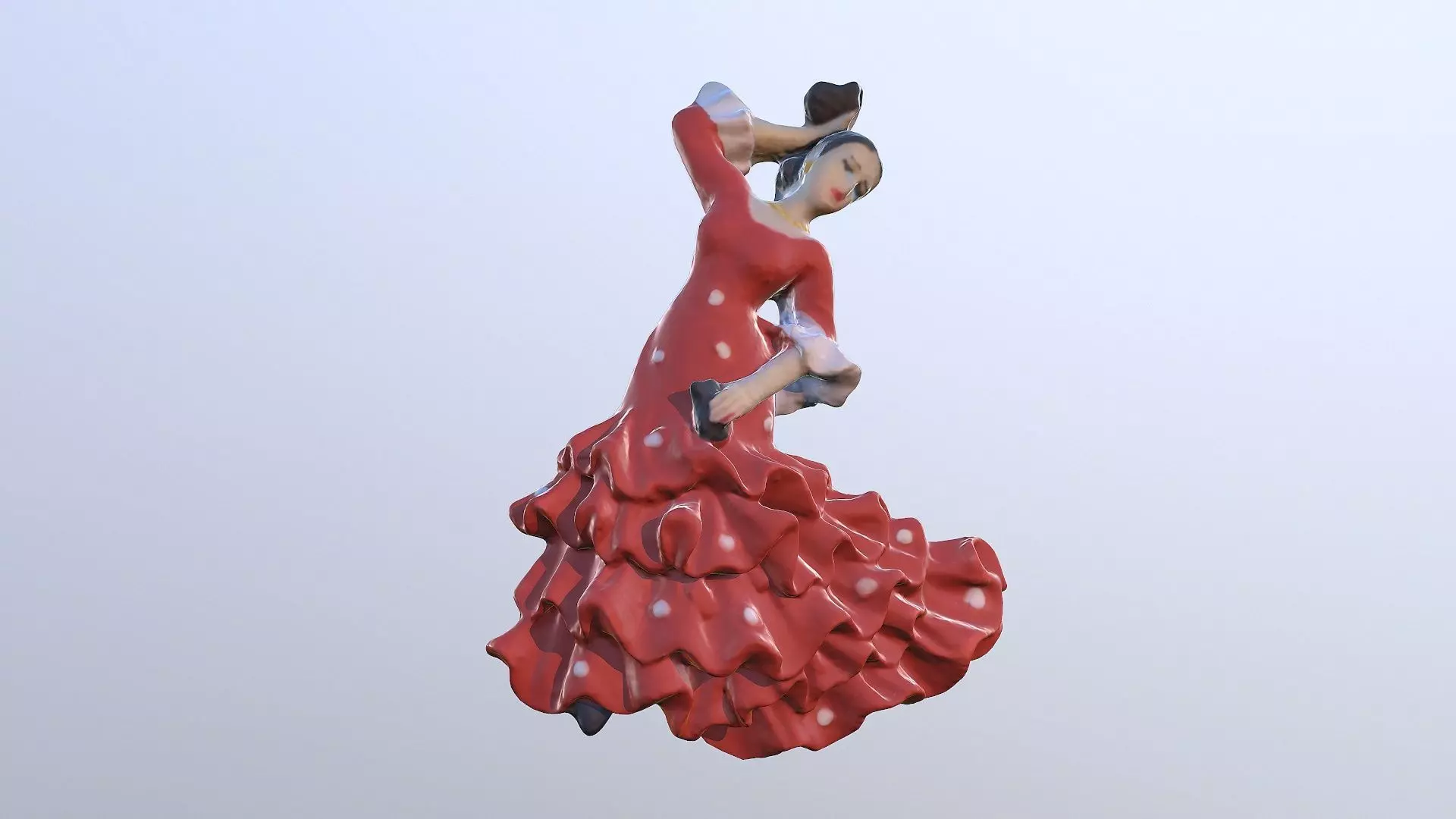 Flamenco dancer Spain magnet souvenir-fridge 3D model Low-poly 3D model